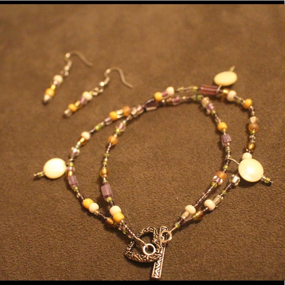 Homemade earrings & Bracelet